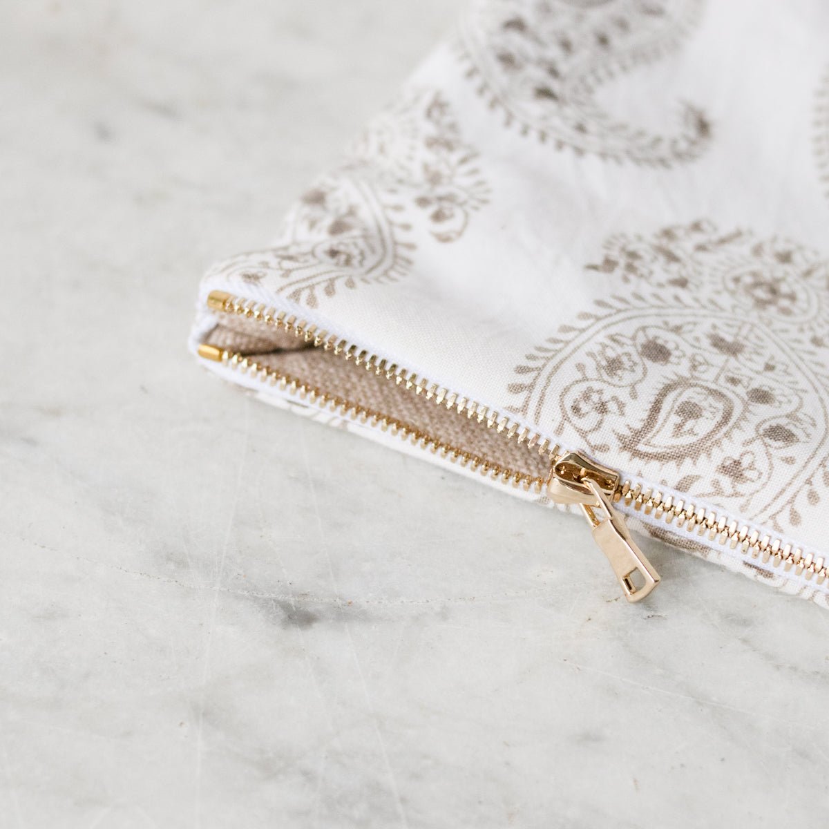 Limited Edition Zipper Pouch | Claudine - elsie green - textiles