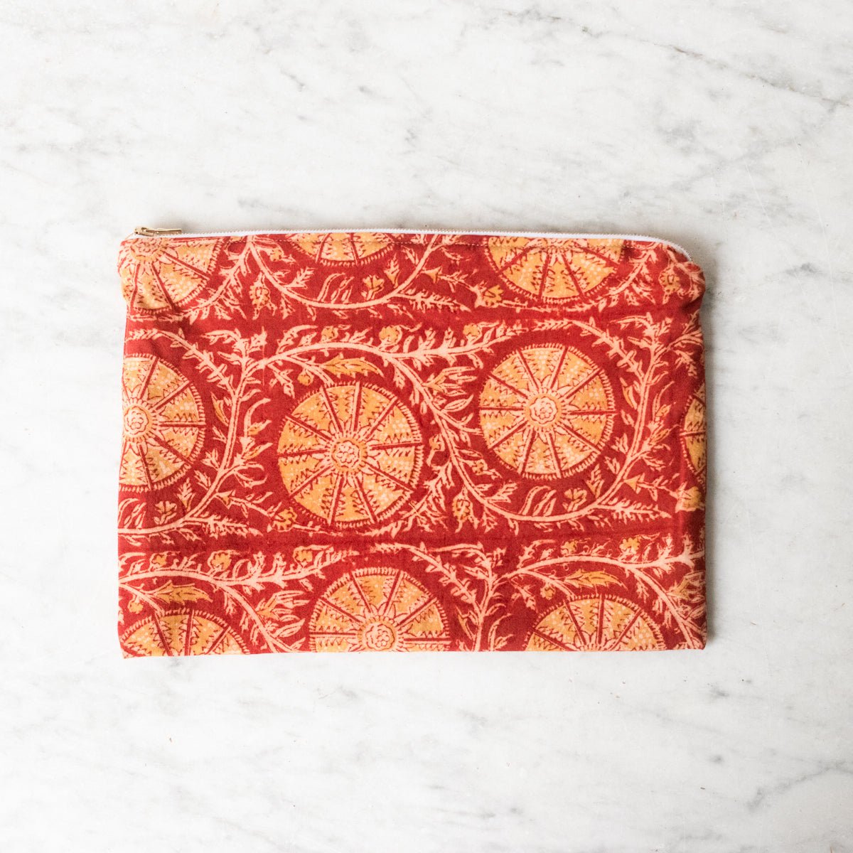 Limited Edition Zipper Pouch Large - elsie green - textiles