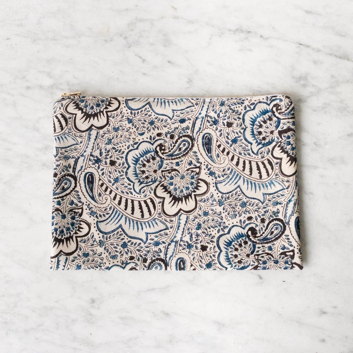 Limited Edition Zipper Pouch Large - elsie green - textiles
