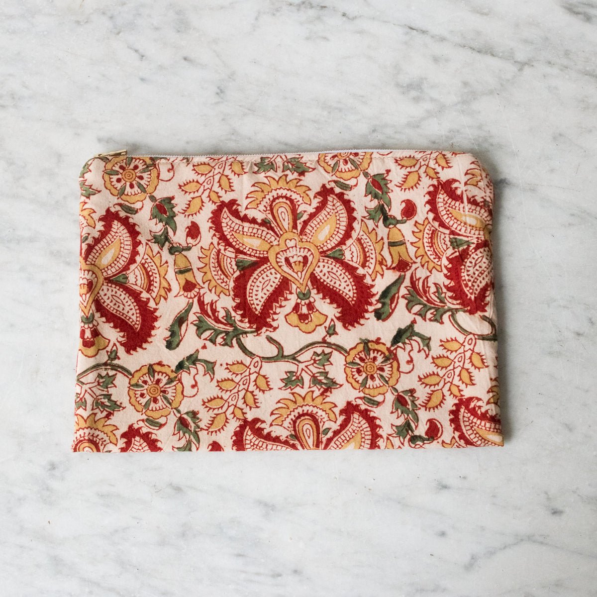 Limited Edition Zipper Pouch Large - elsie green - textiles