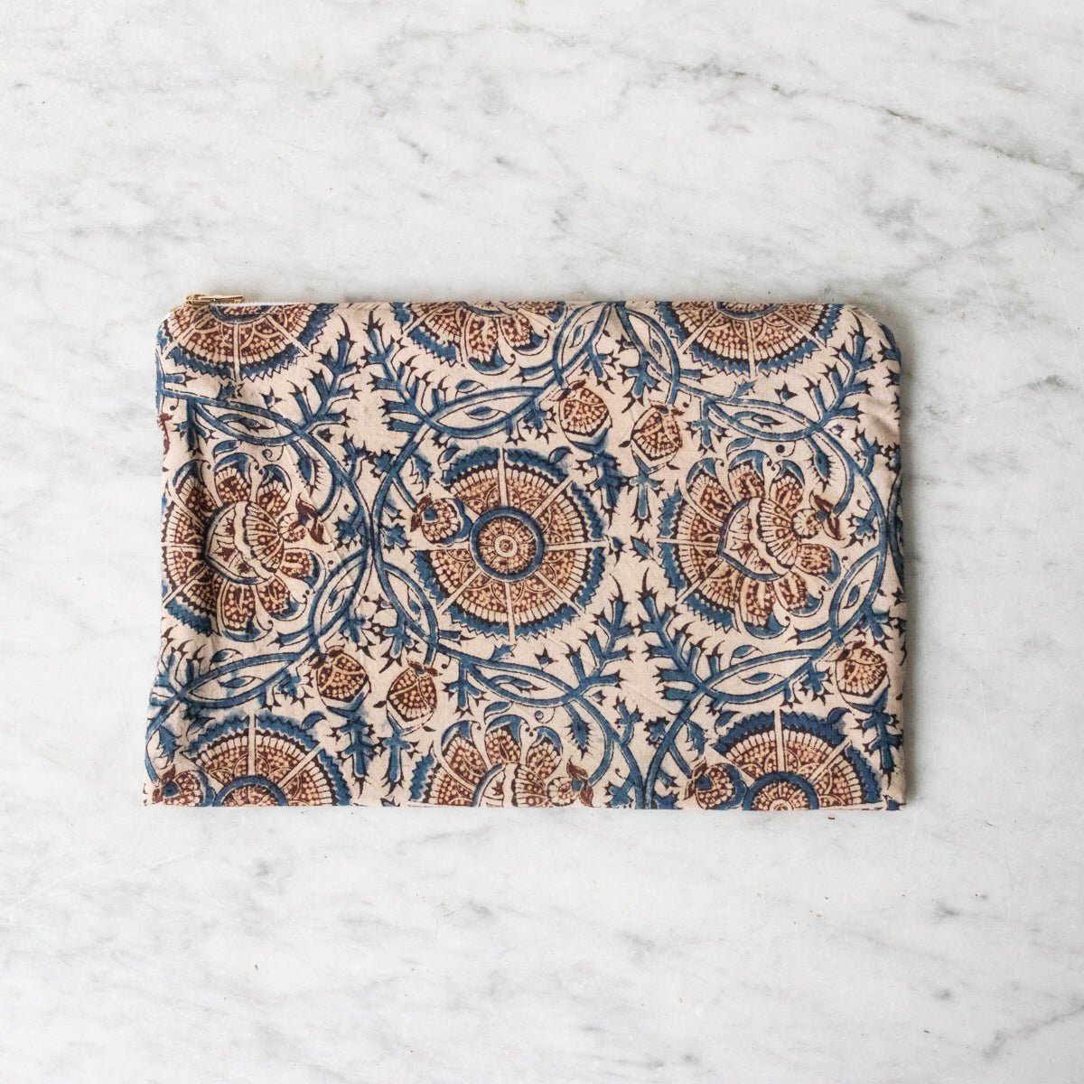 Limited Edition Zipper Pouch Large - elsie green - textiles