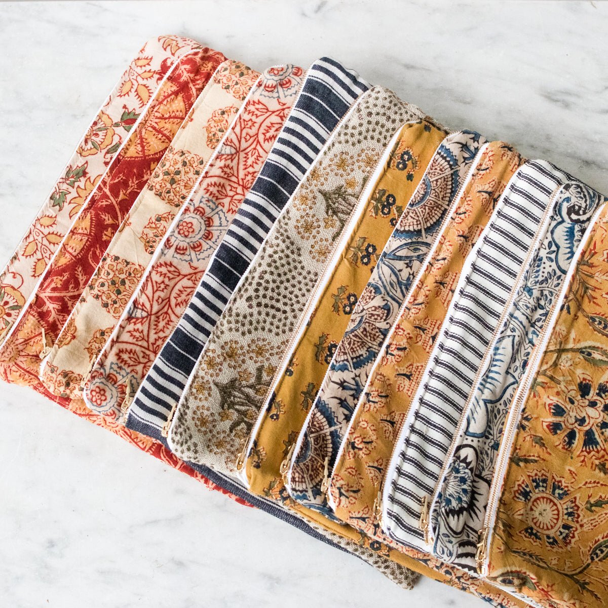 Limited Edition Zipper Pouch Large - elsie green - textiles