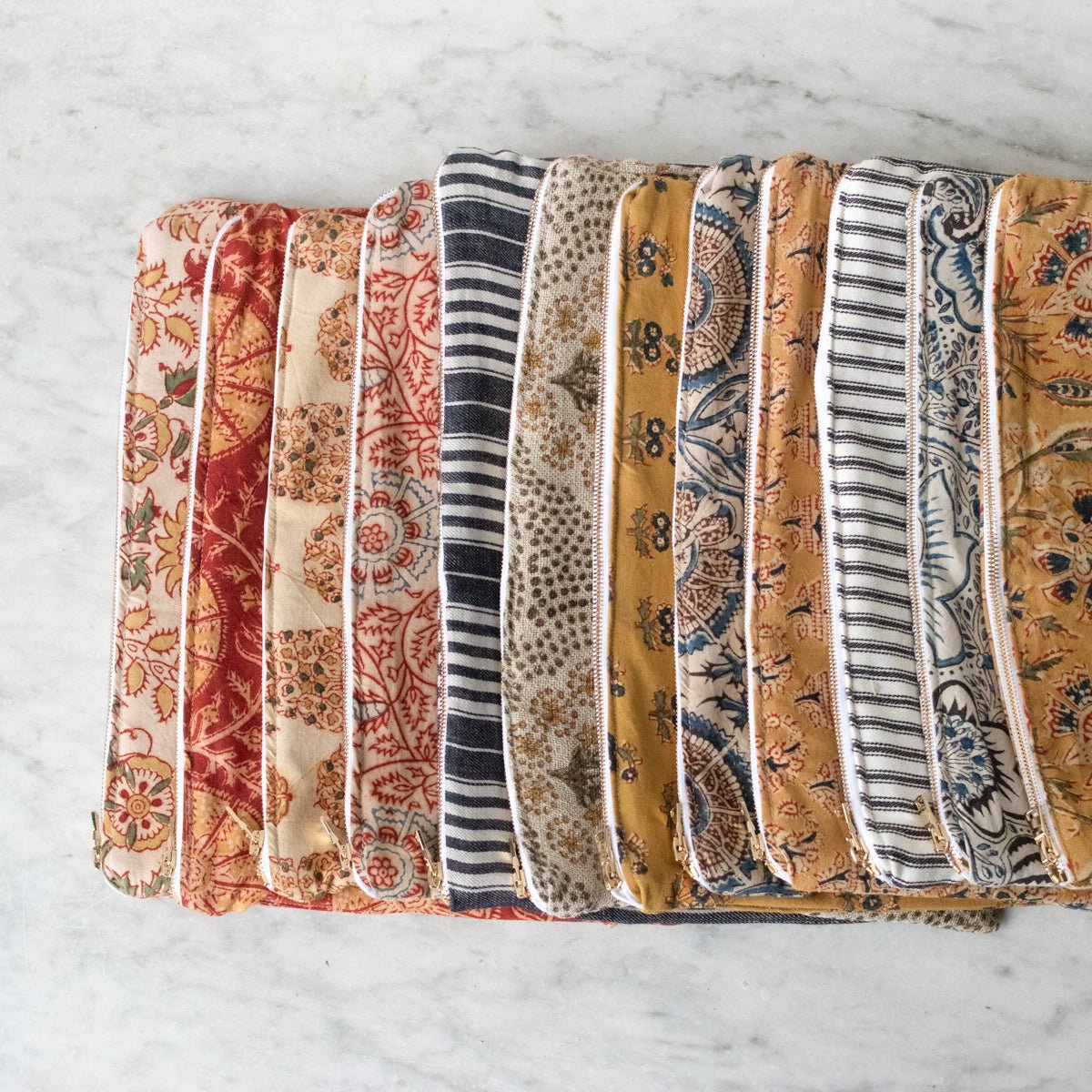 Limited Edition Zipper Pouch Large - elsie green - textiles