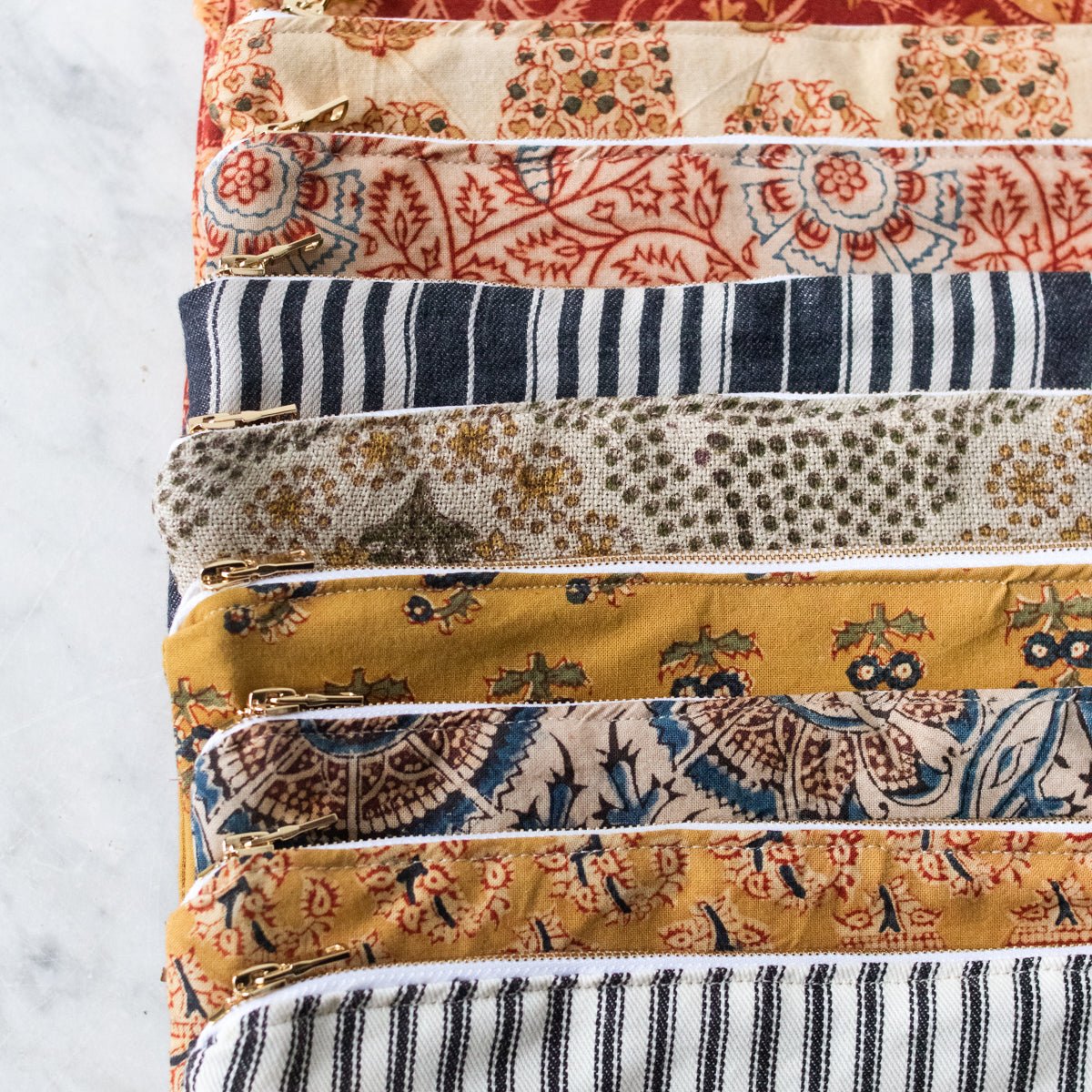 Limited Edition Zipper Pouch Large - elsie green - textiles