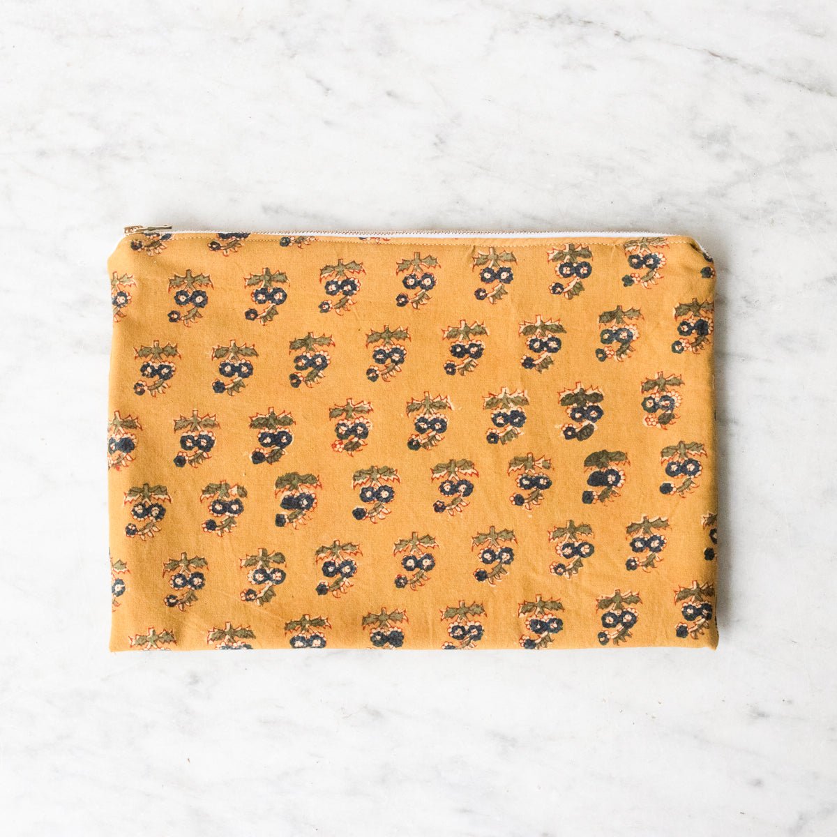 Limited Edition Zipper Pouch Large - elsie green - textiles