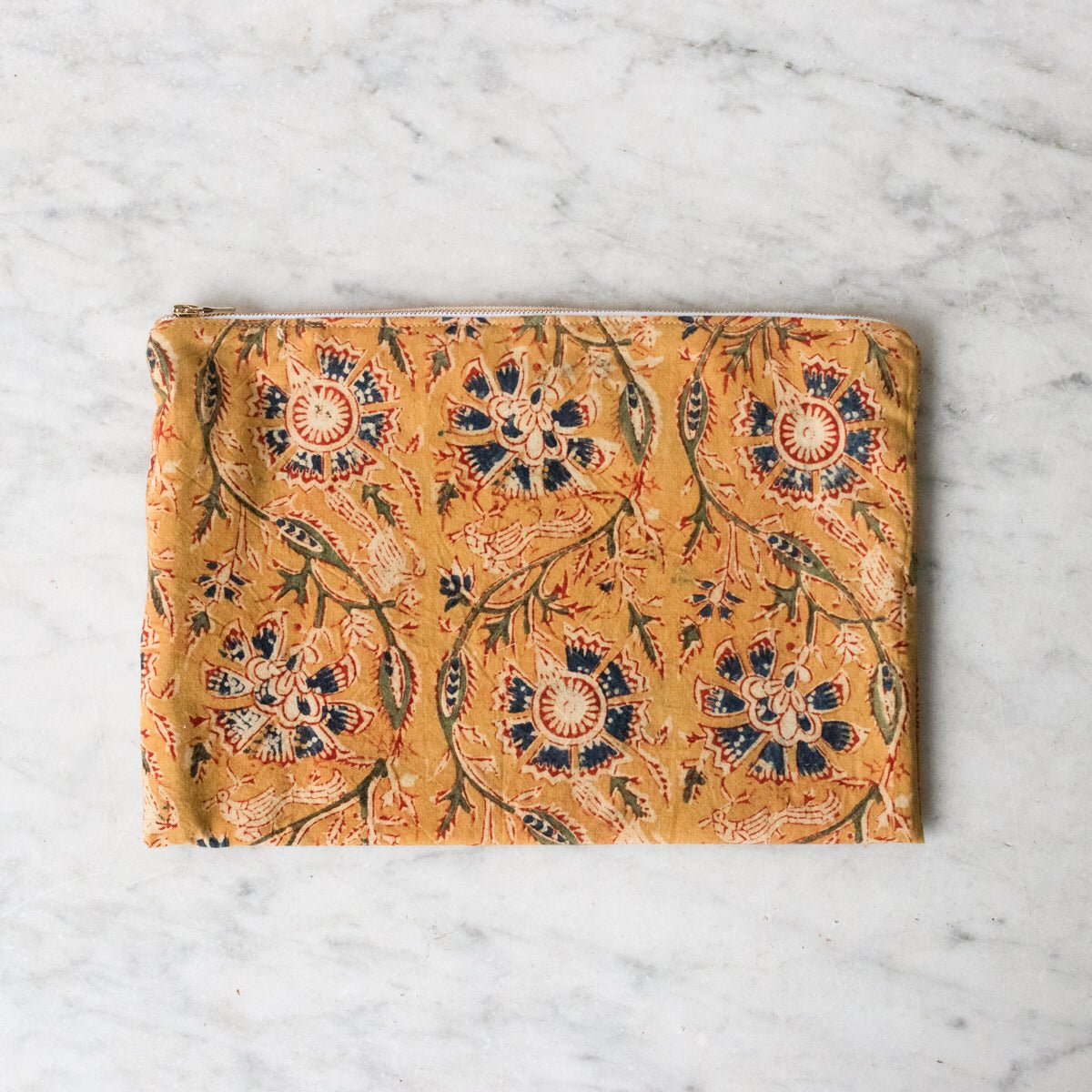 Limited Edition Zipper Pouch Large - elsie green - textiles