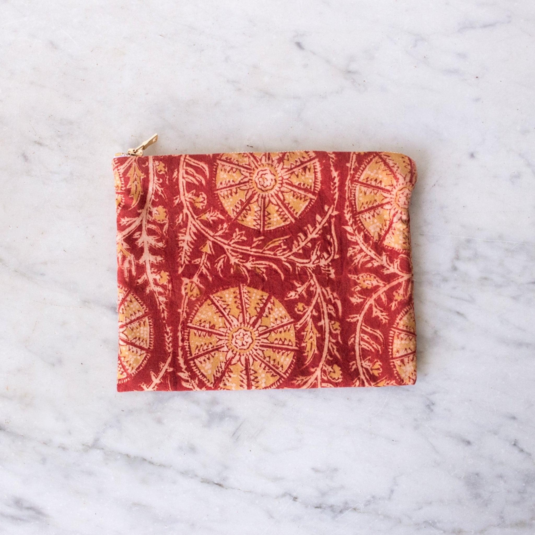 Limited Edition Zipper Pouch Large - elsie green - textiles