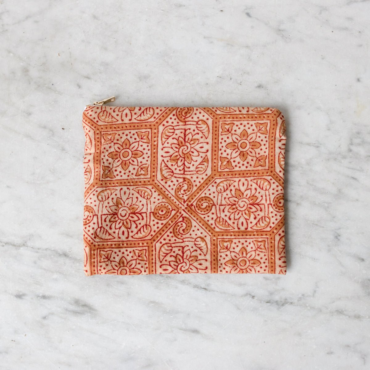 Limited Edition Zipper Pouch | Lipika Gold - elsie green - textiles