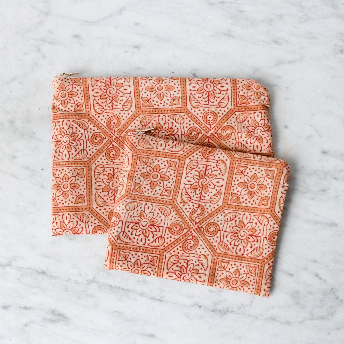 Limited Edition Zipper Pouch | Lipika Gold - elsie green - textiles
