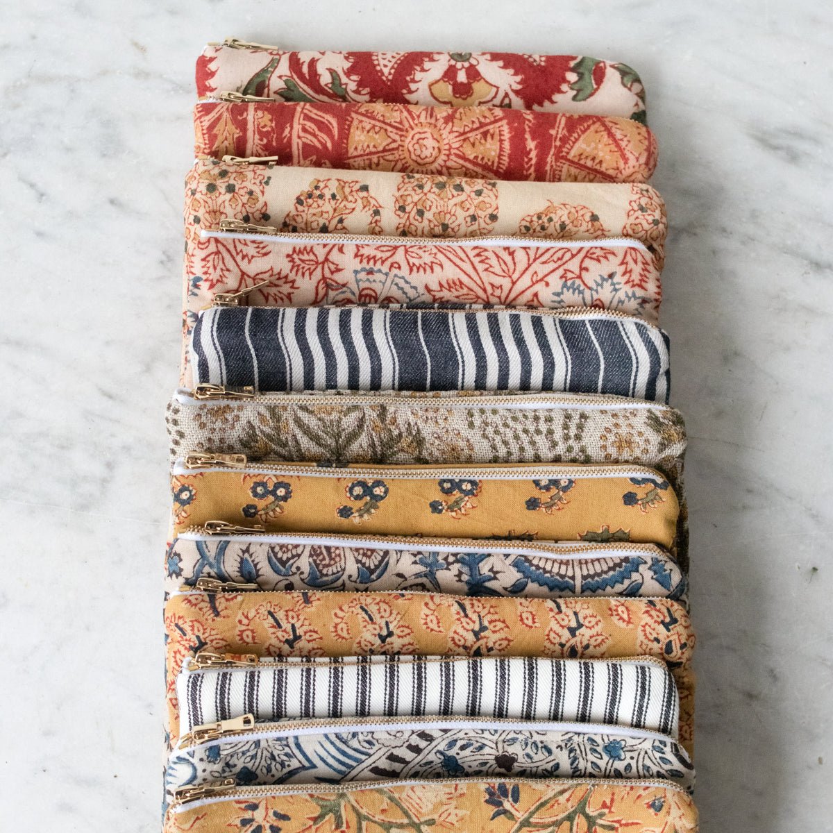 Limited Edition Zipper Pouch Small - elsie green - textiles