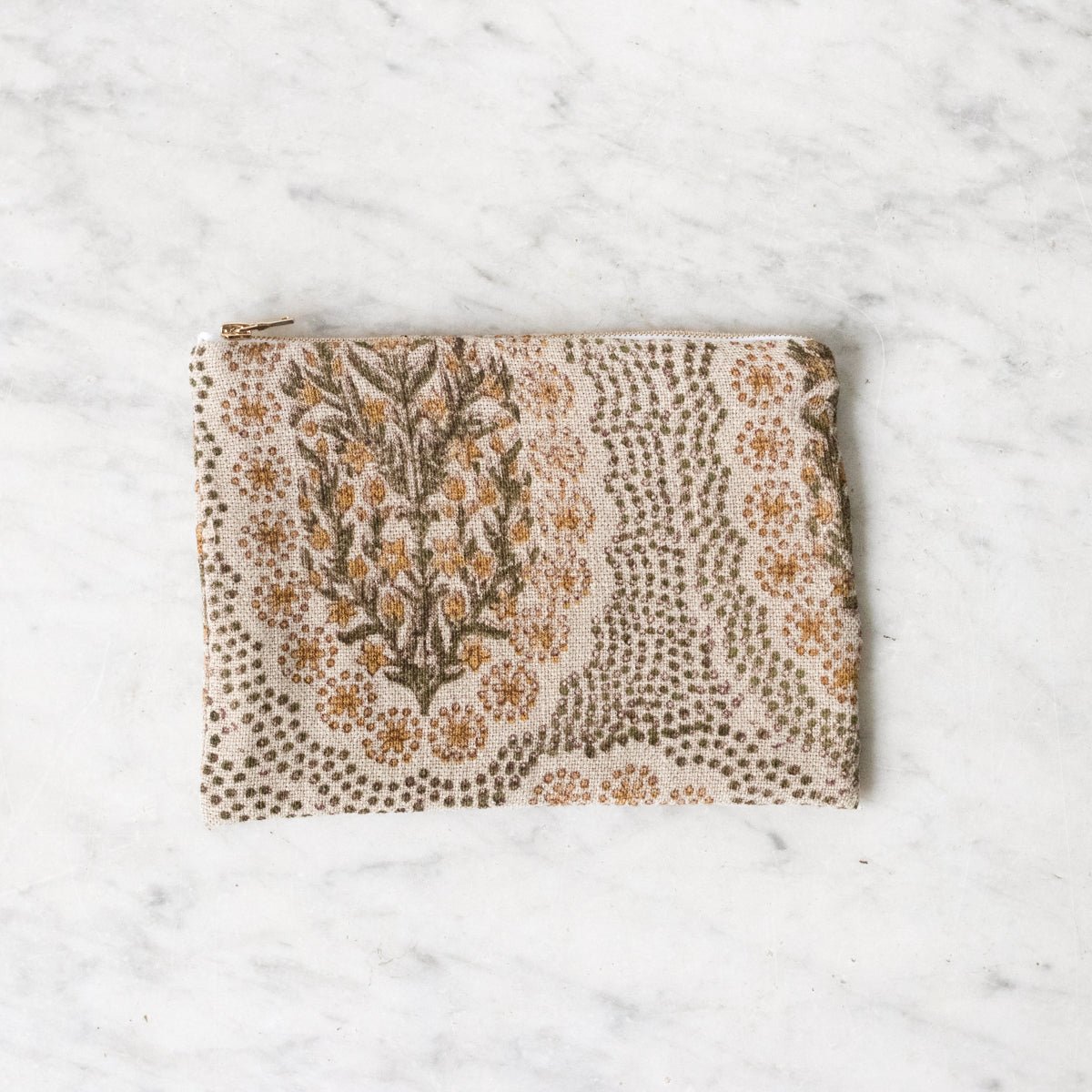 Limited Edition Zipper Pouch Small - elsie green - textiles