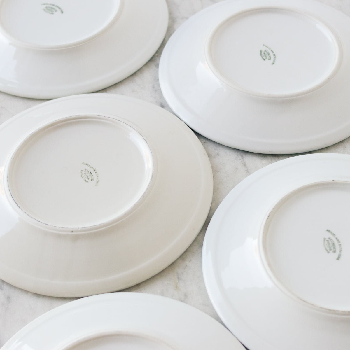 Limoges Bistro Porcelain Plate Set of 8 - elsie green - the french kitchen