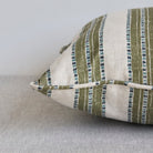 Linen Block Print Pillow Cover | Limeuil Stripe - elsie green - Textiles