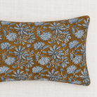 Linen Block Print Pillow Cover | Yvoire Tobacco - elsie green - Textiles