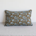 Linen Block Print Pillow Cover | Yvoire Tobacco - elsie green - Textiles