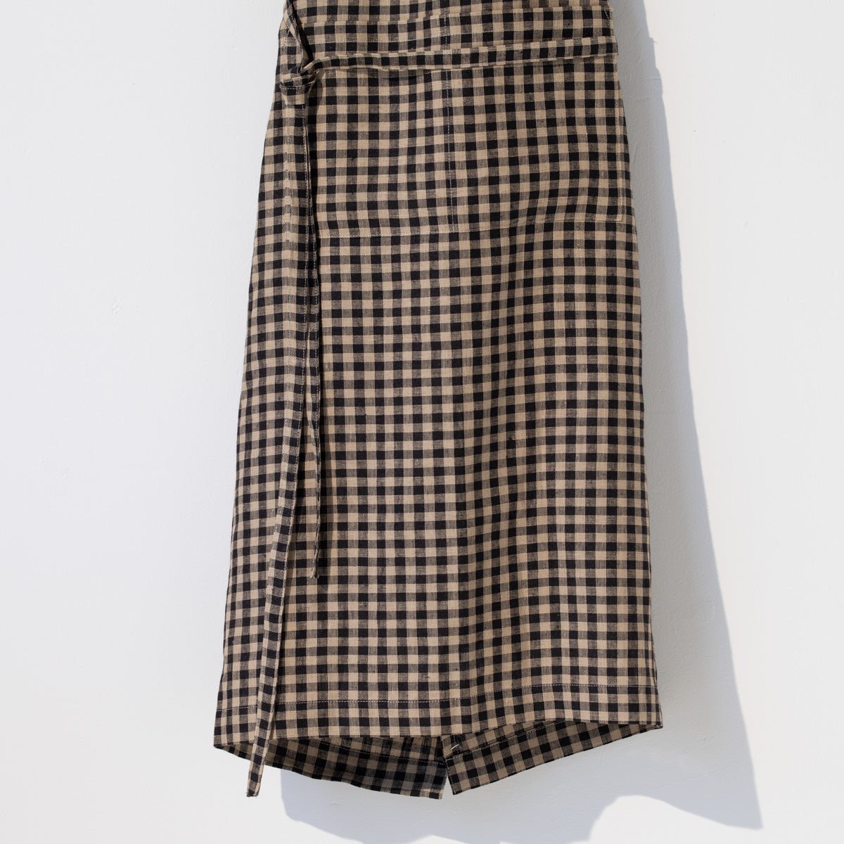 Linen Daily Apron | Black Gingham - elsie green - Textiles