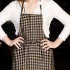 Linen Daily Apron | Black Gingham - elsie green - Textiles
