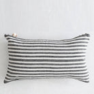 Linen Stripe Lumbar Pillow - elsie green - Textiles