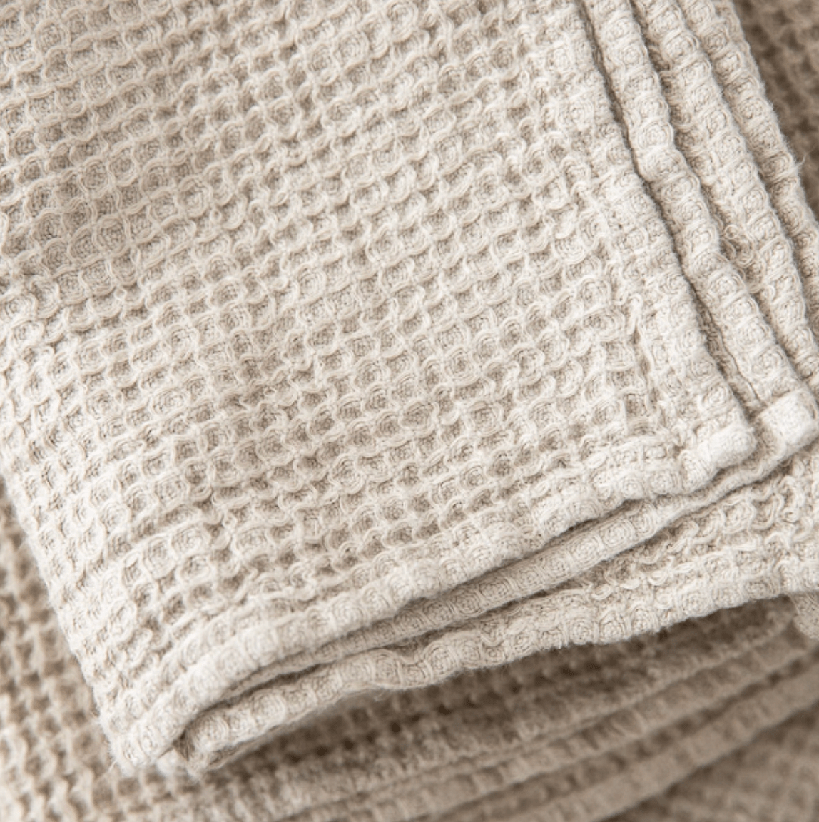 Linen Waffle Towel | Natural - elsie green - textiles