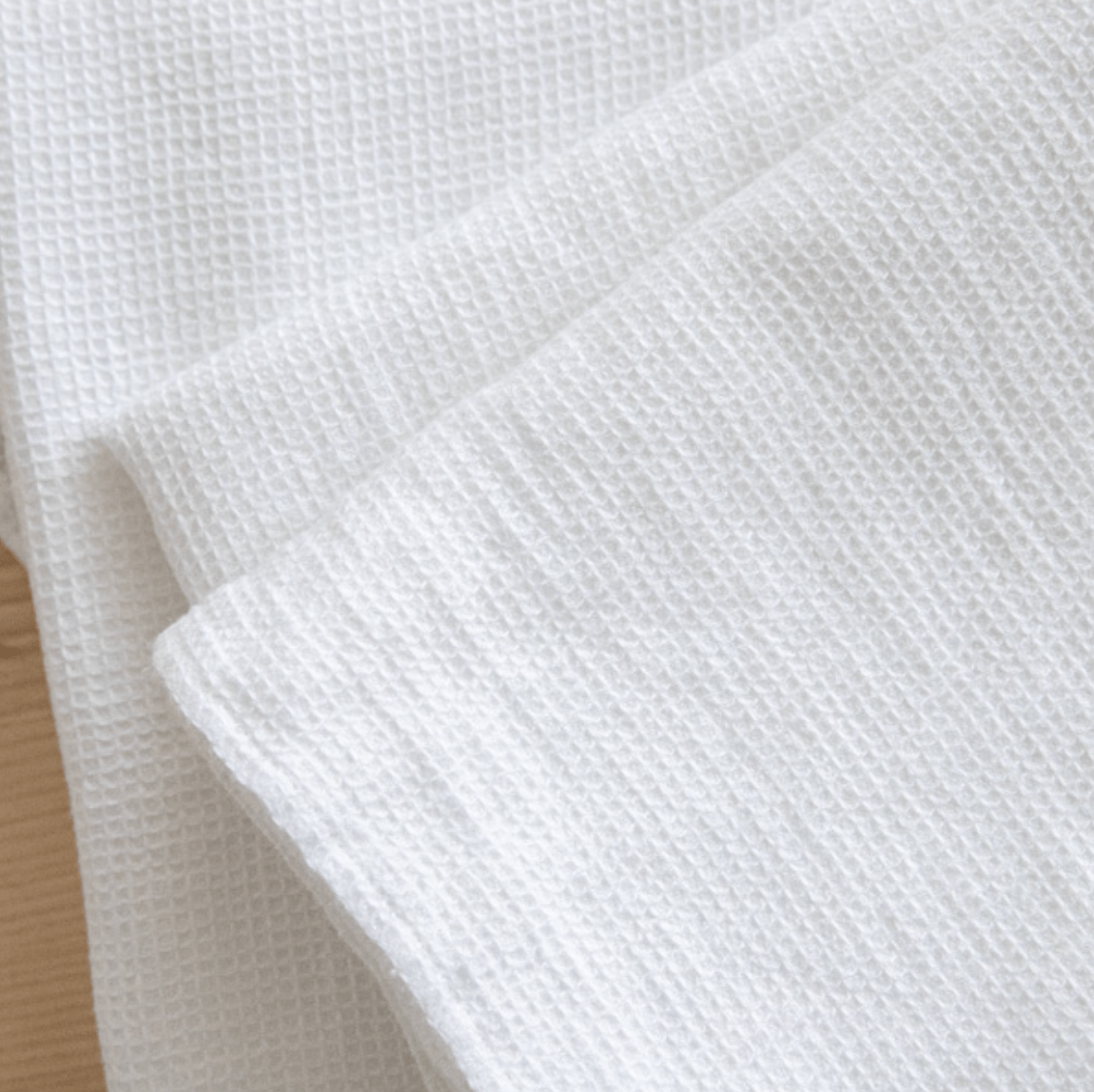 Linen Waffle Towel | White - elsie green - textiles