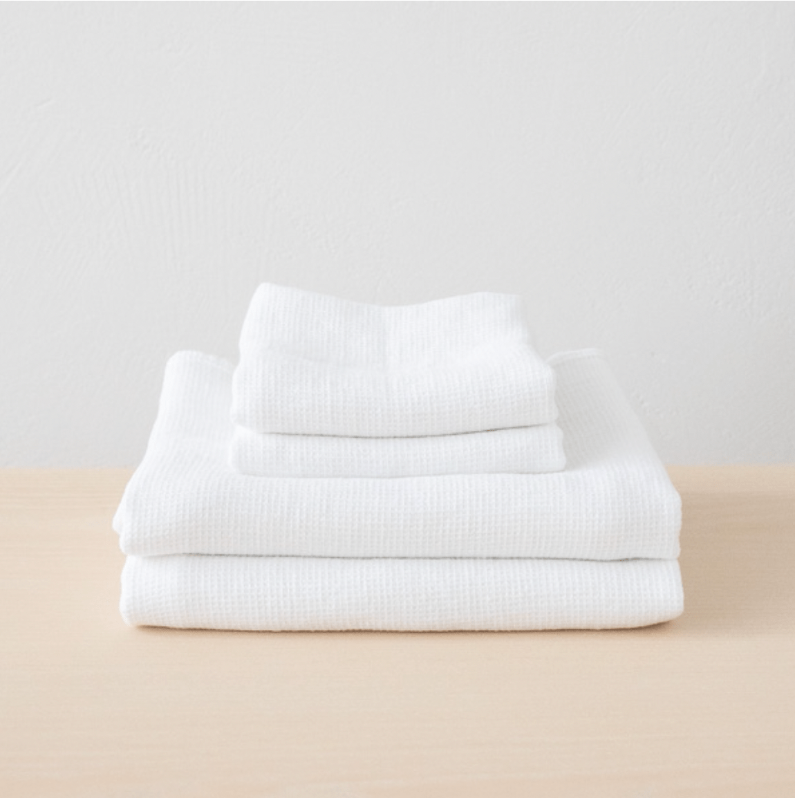 Linen Waffle Towel | White - elsie green - textiles