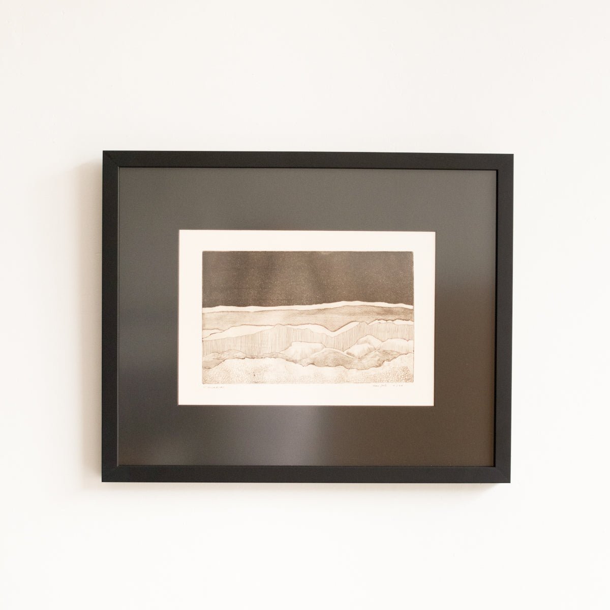 Lithograph With Landscape In Black & White - elsie green - Art