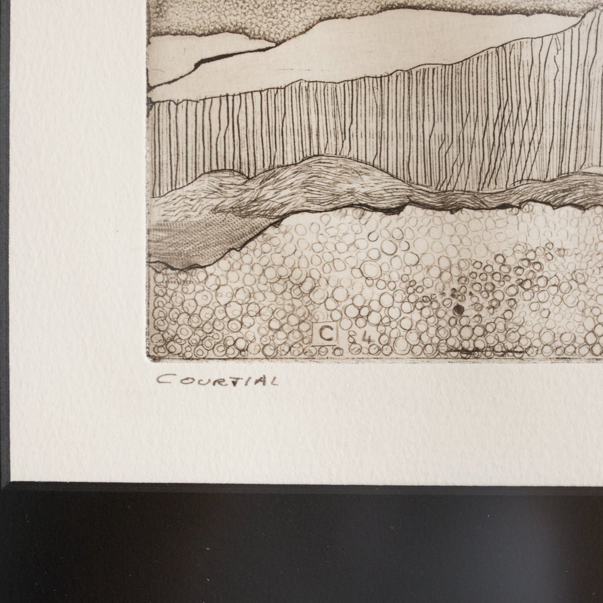 Lithograph With Landscape In Black & White - elsie green - Art