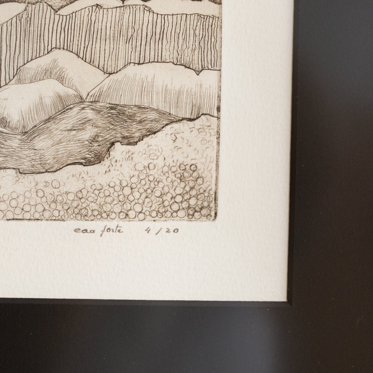 Lithograph With Landscape In Black & White - elsie green - Art
