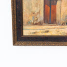 Lone Figure with Red Door Oil Painting - elsie green - art