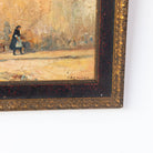 Lone Figure with Red Door Oil Painting - elsie green - art