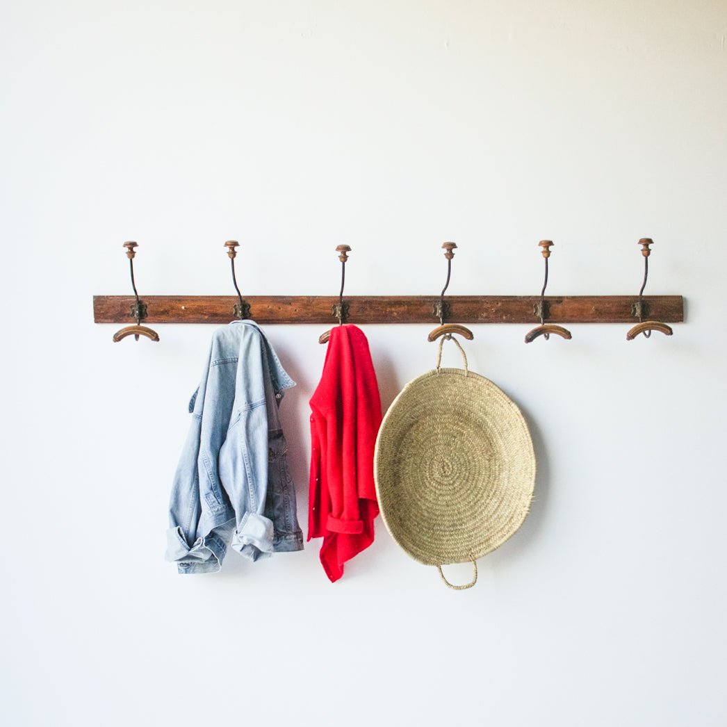 Long Antique Coat Rack - elsie green - decor