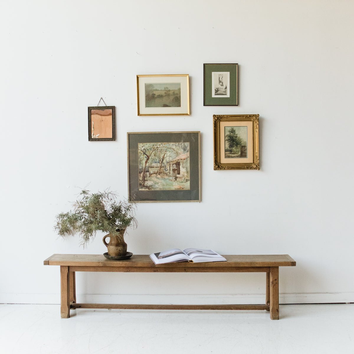 Long Oak Farm Bench - elsie green - Furniture
