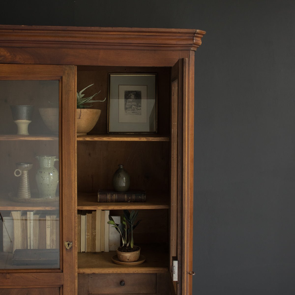 Louis Philippe Burlwood Vitrine - elsie green - furniture