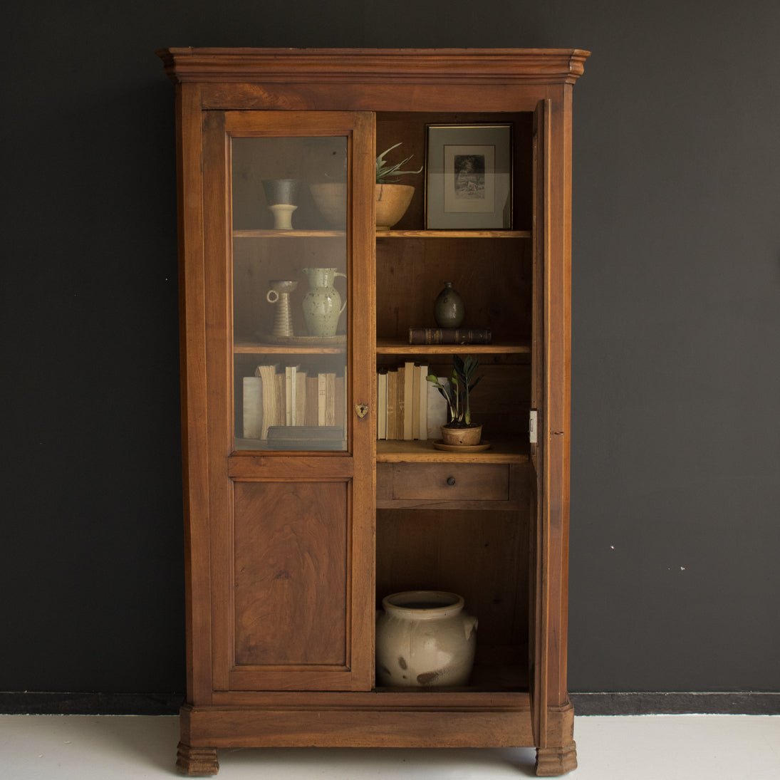 Louis Philippe Burlwood Vitrine - elsie green - furniture