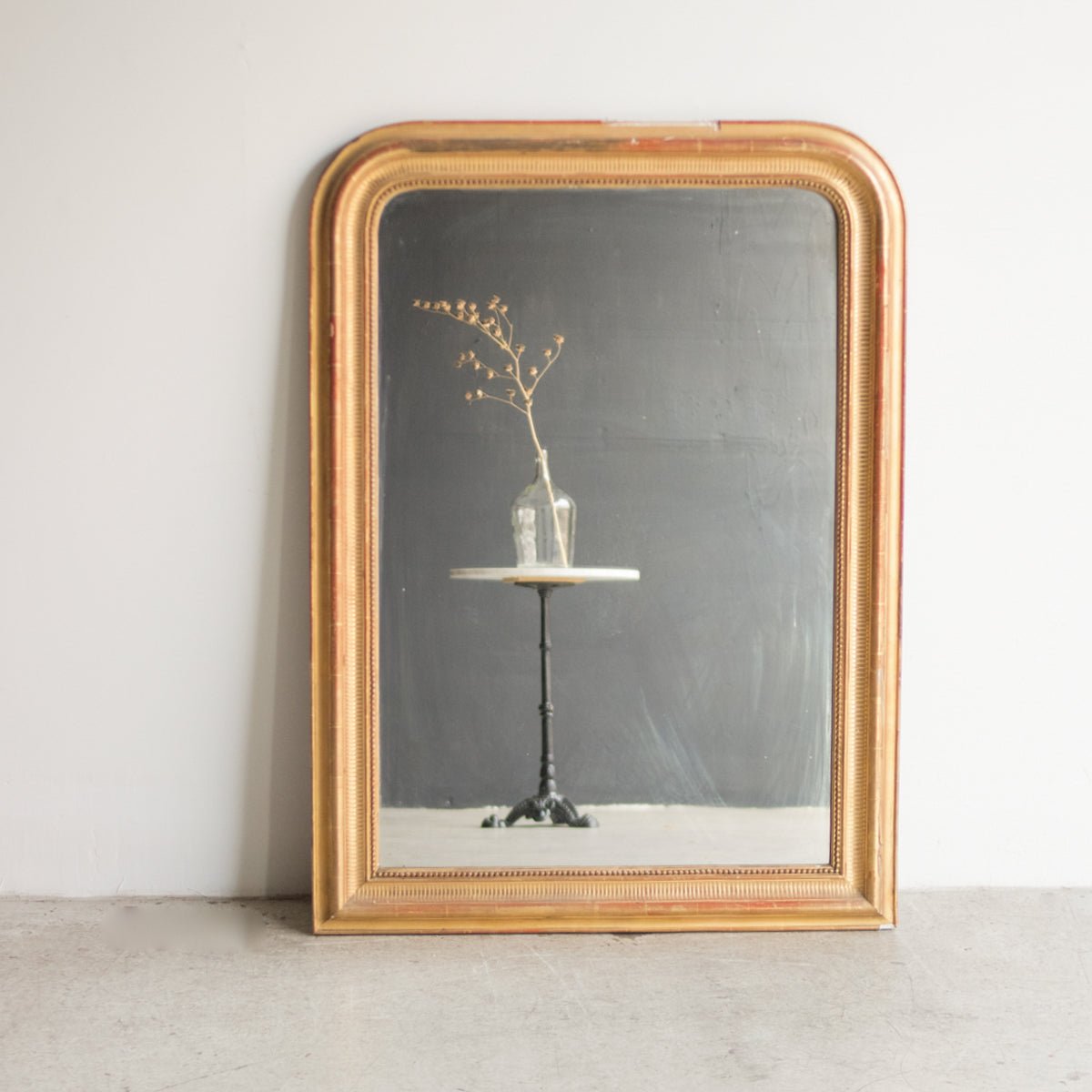 Louis Philippe Mirror with Red Clay Bole | 36 x 51 - elsie green - decor