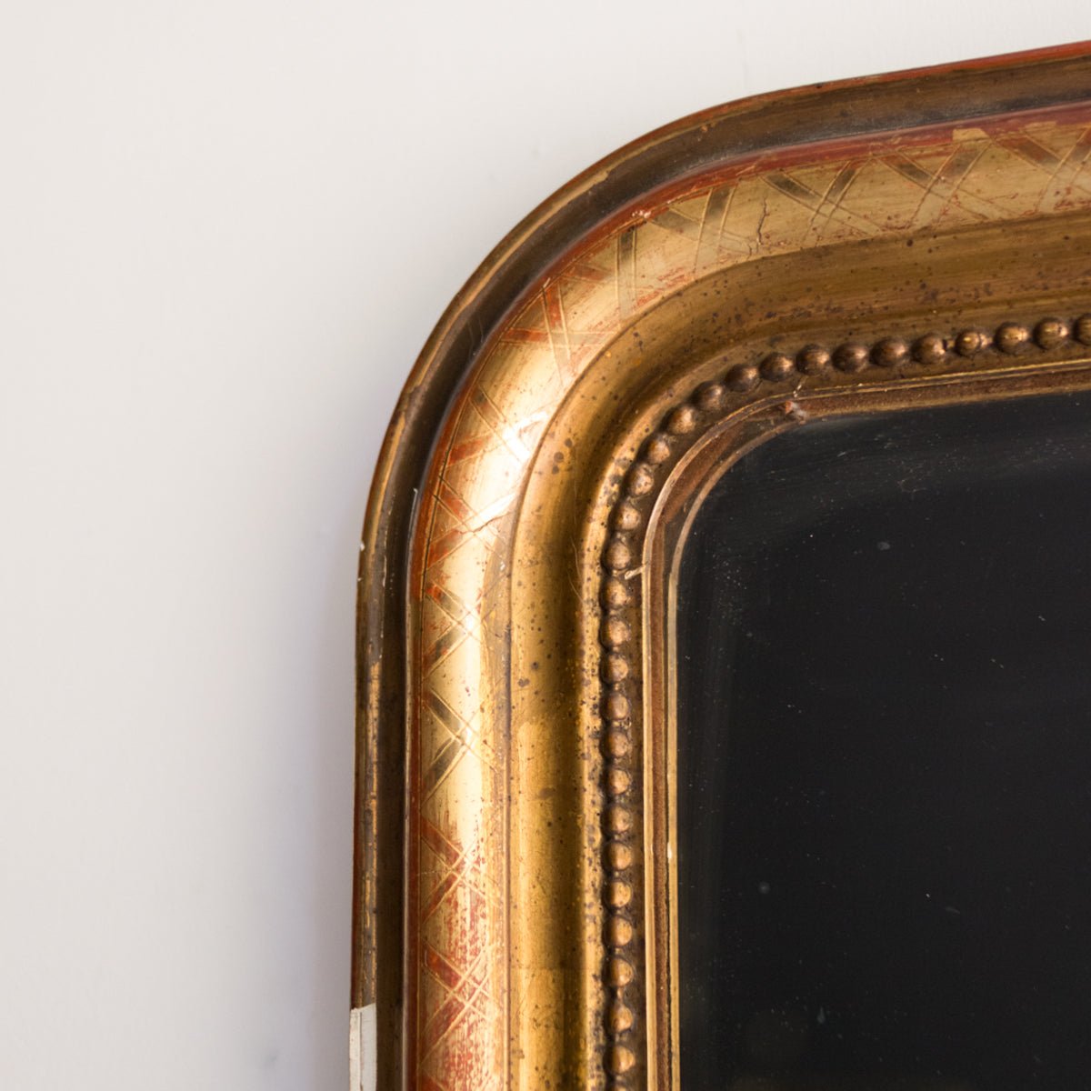 Louis Philippe Mirror with Red Clay Bole - elsie green - Decor