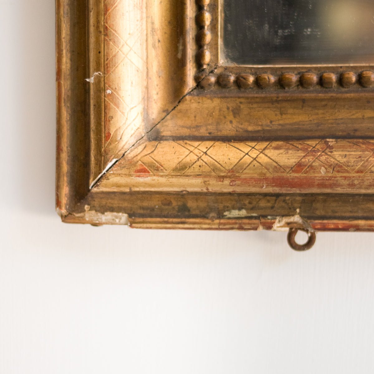 Louis Philippe Mirror with Red Clay Bole - elsie green - Decor