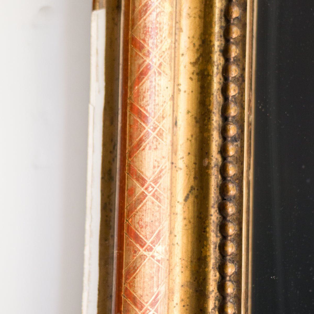 Louis Philippe Mirror with Red Clay Bole - elsie green - Decor