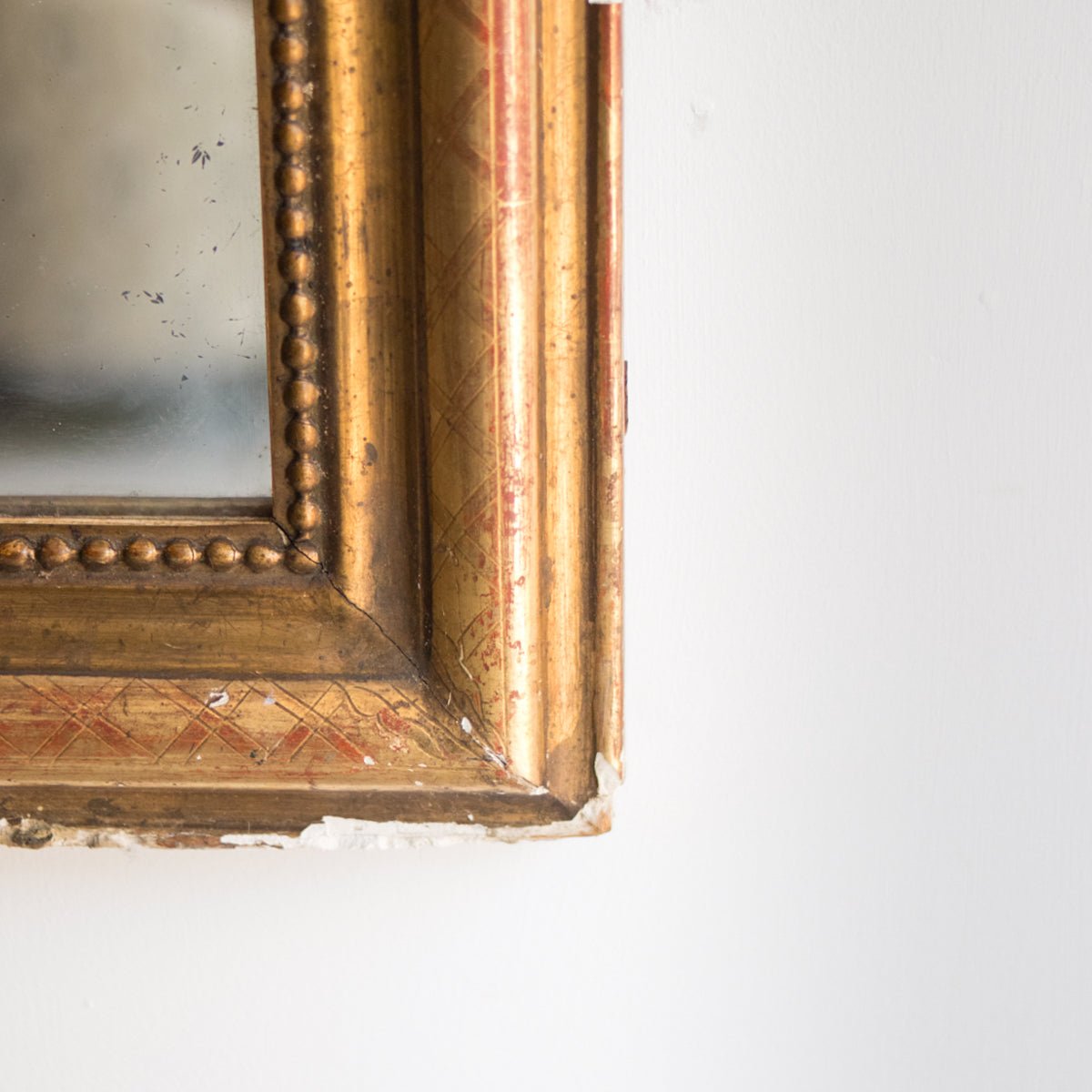 Louis Philippe Mirror with Red Clay Bole - elsie green - Decor