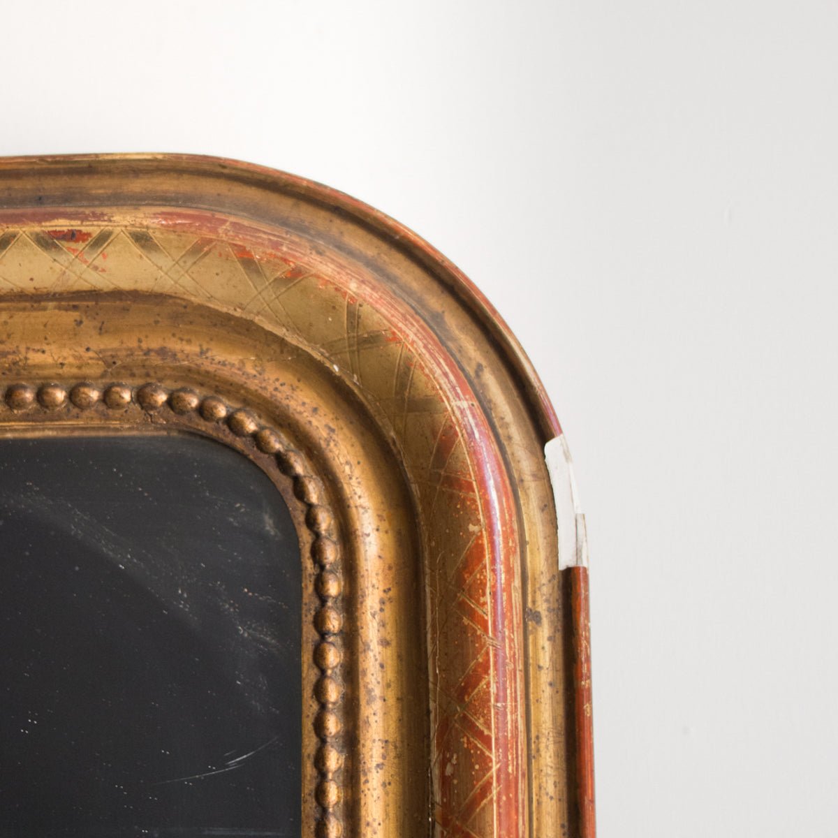 Louis Philippe Mirror with Red Clay Bole - elsie green - Decor