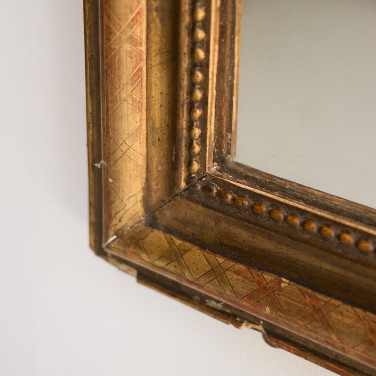 Louis Philippe Mirror with Red Clay Bole - elsie green - Decor