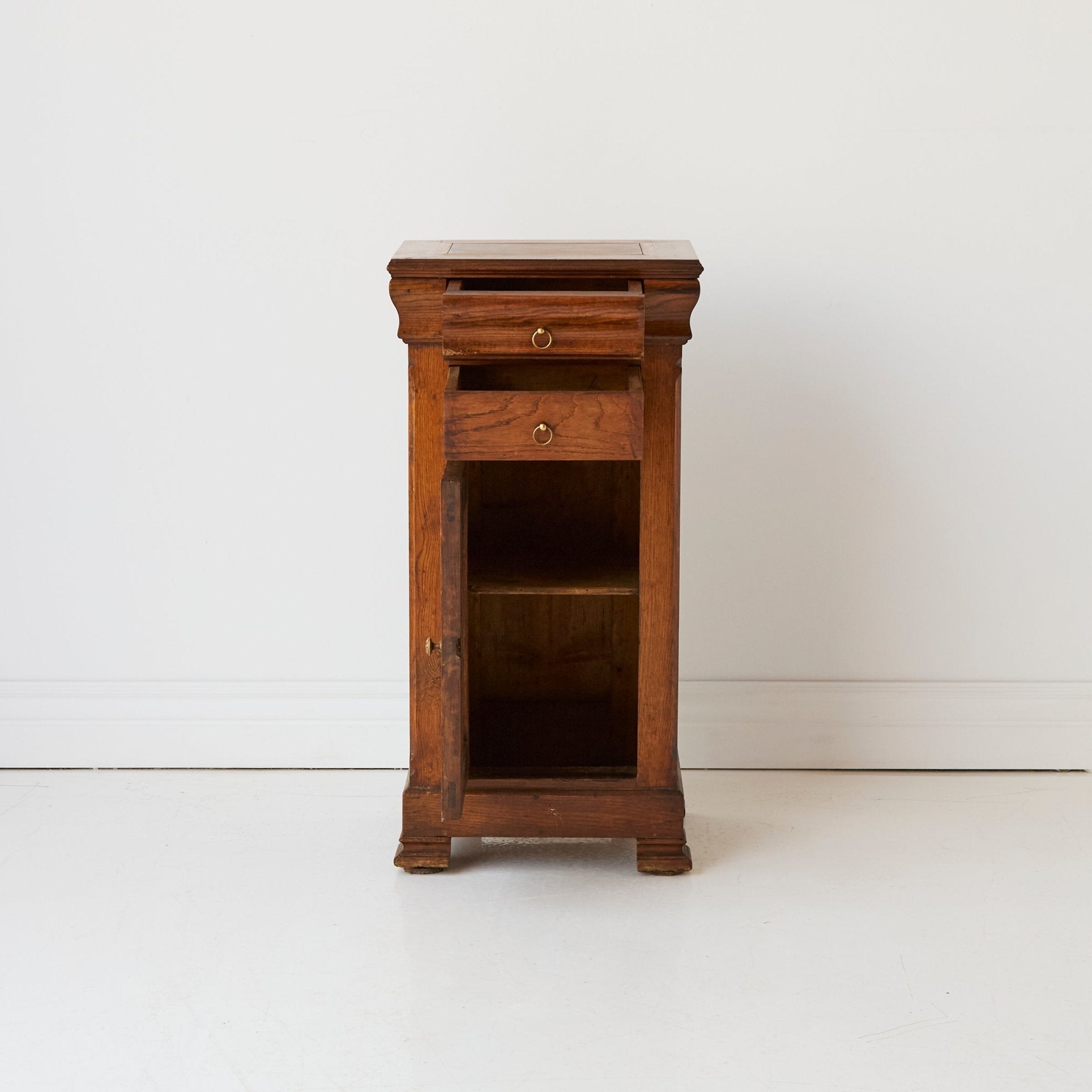 Louis Philippe Walnut Bedside Table - elsie green - furniture