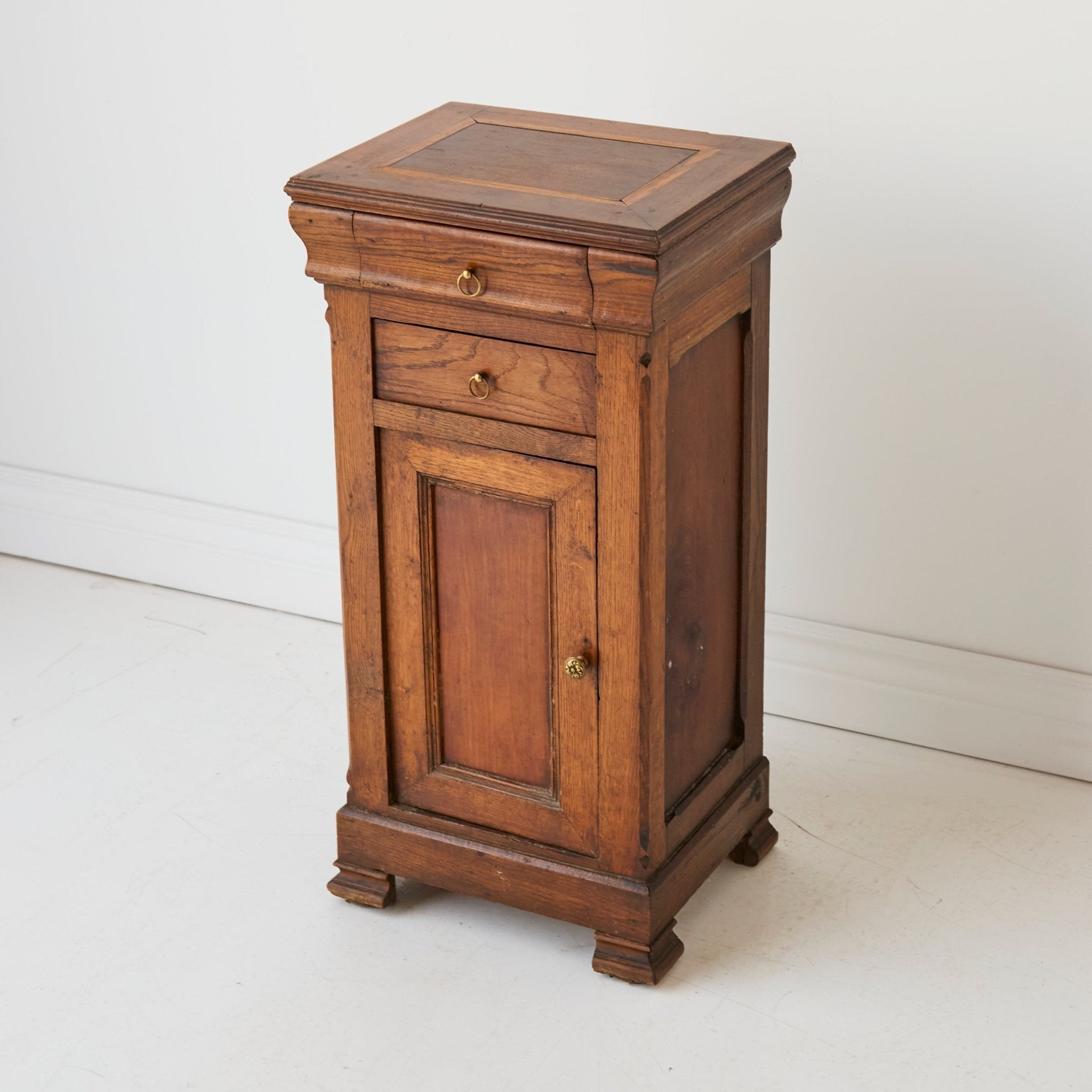 Louis Philippe Walnut Bedside Table - elsie green - furniture