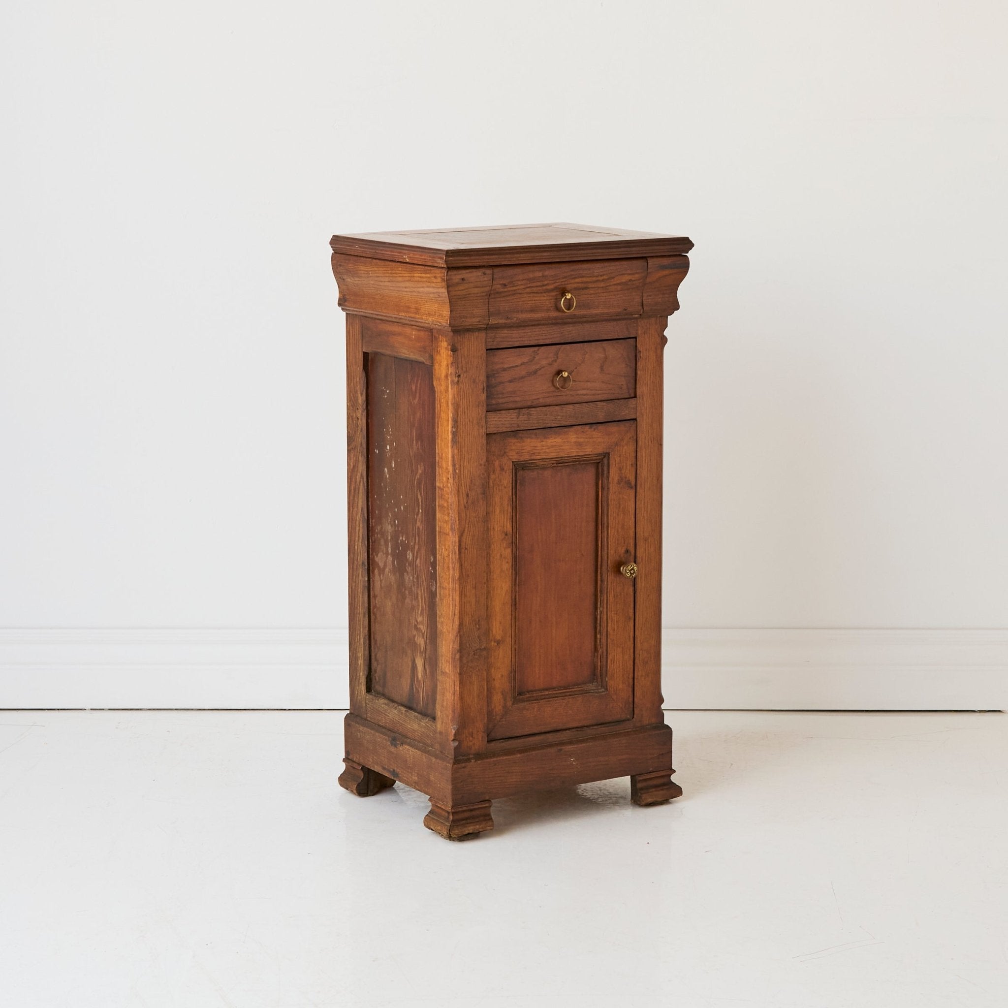Louis Philippe Walnut Bedside Table - elsie green - furniture