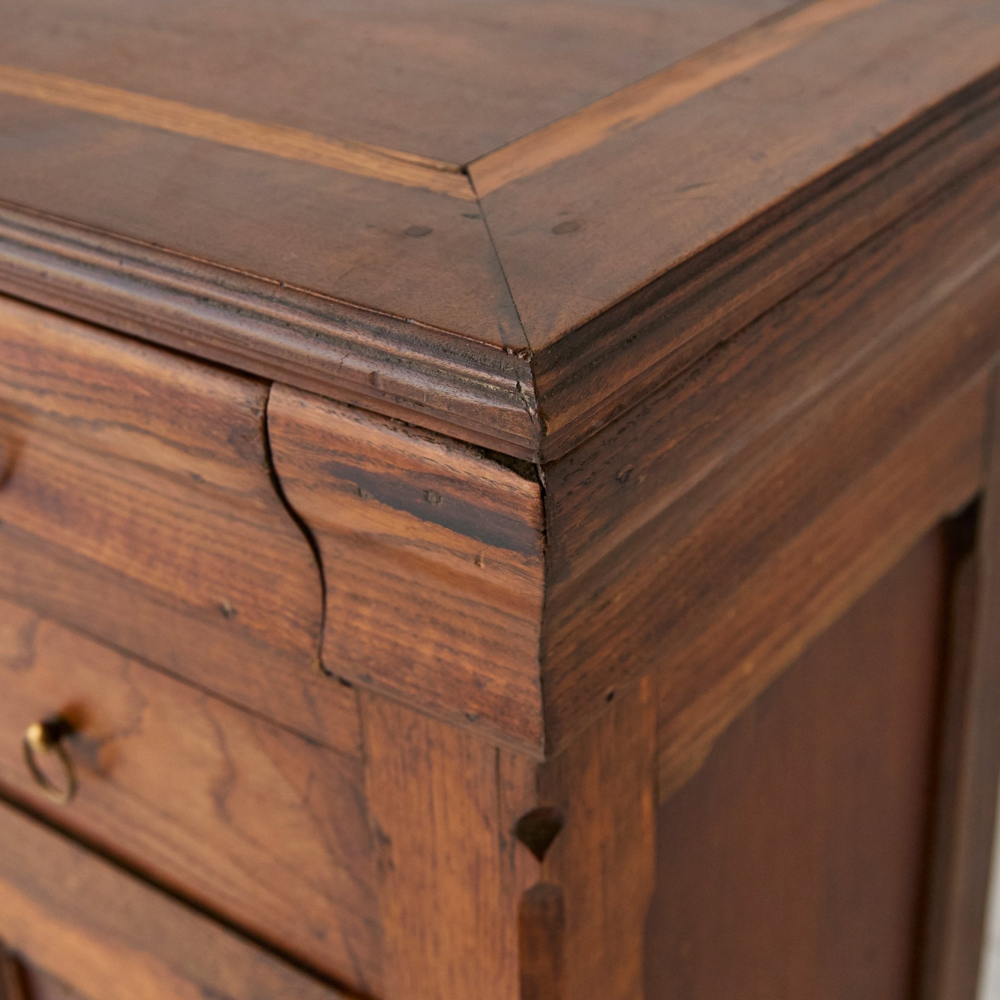 Louis Philippe Walnut Bedside Table - elsie green - furniture