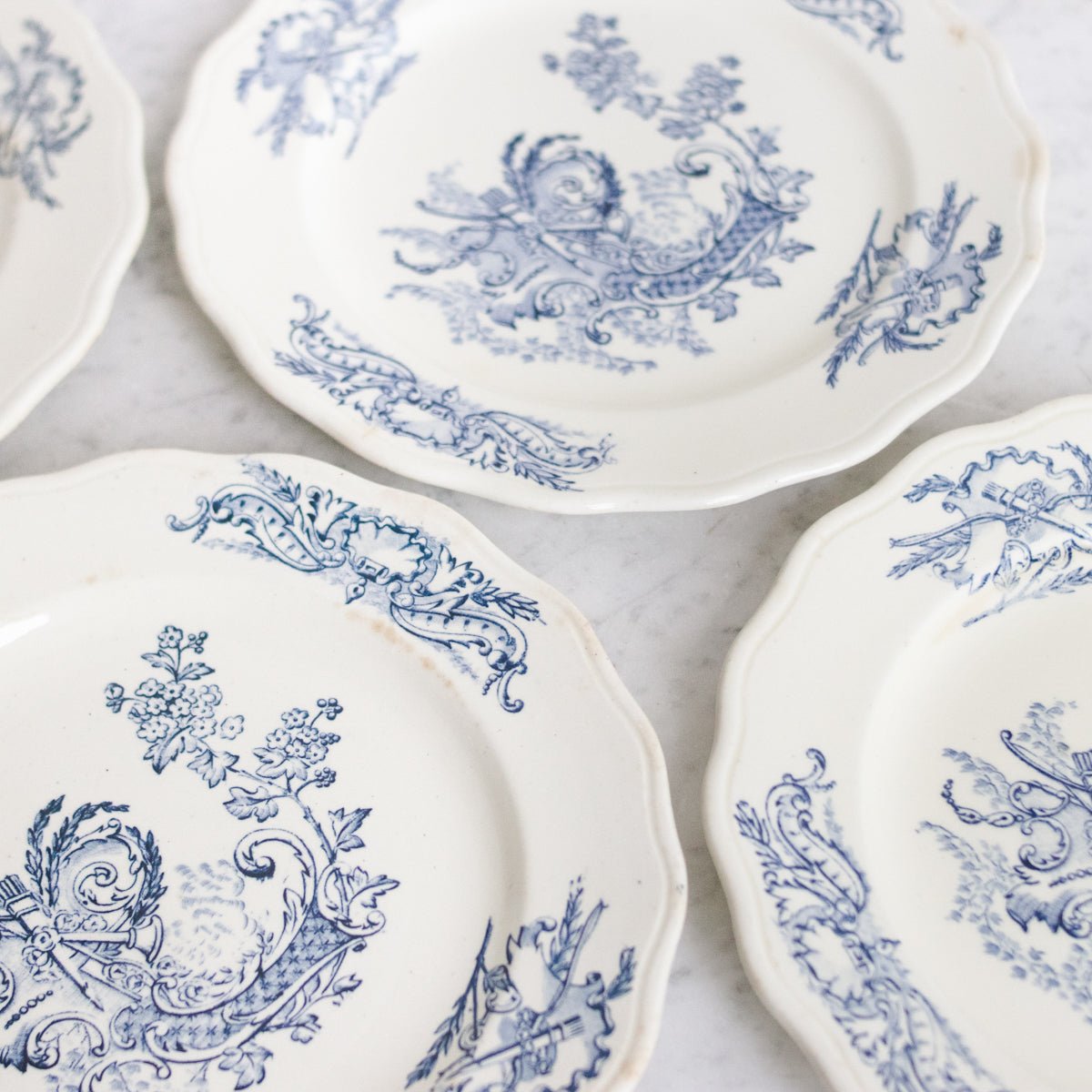 Louis XVI Transferware Dinner Plate Set of 4 - elsie green - The French Kitchen