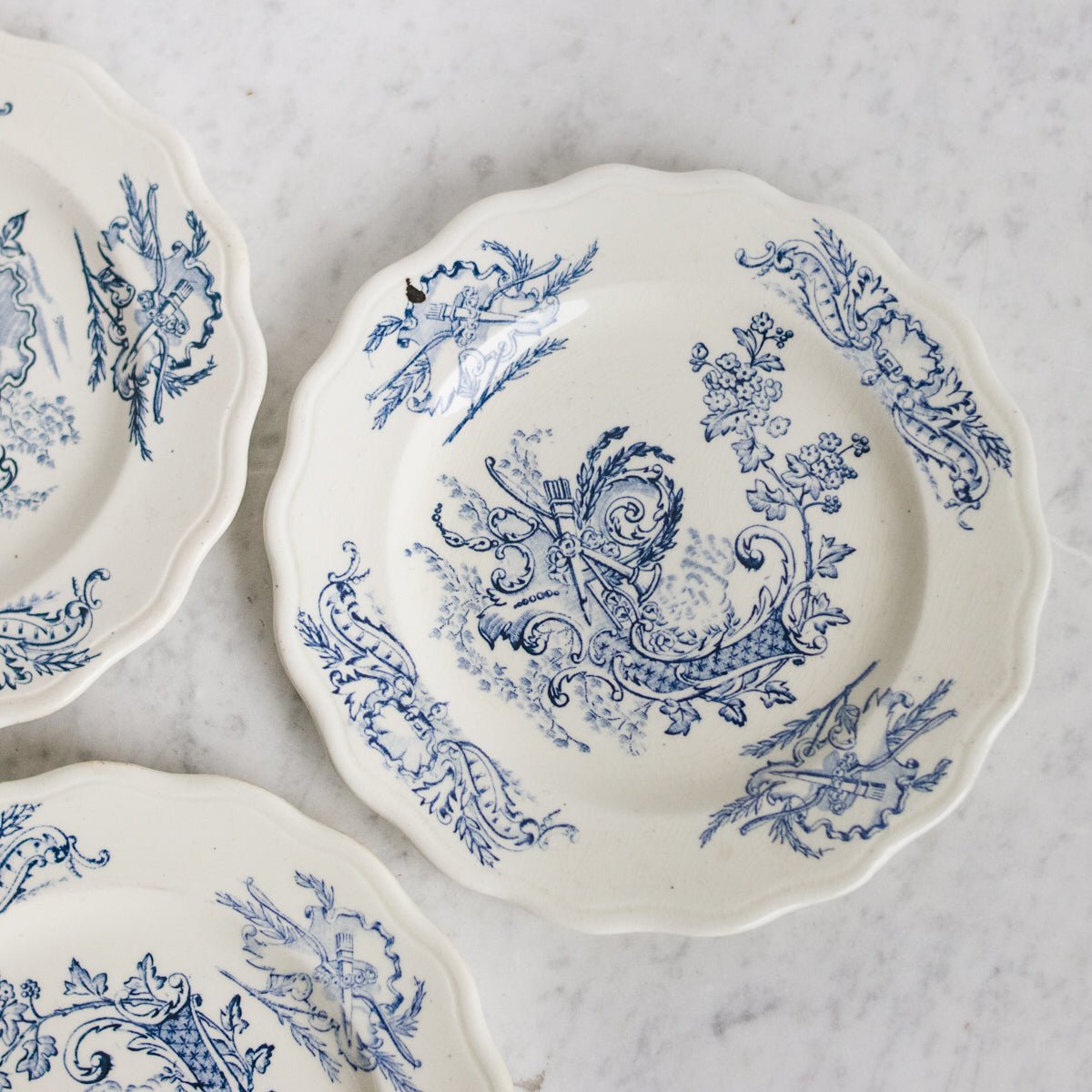 Louis XVI Transferware Salad Plate Set of 4 - elsie green - The French Kitchen