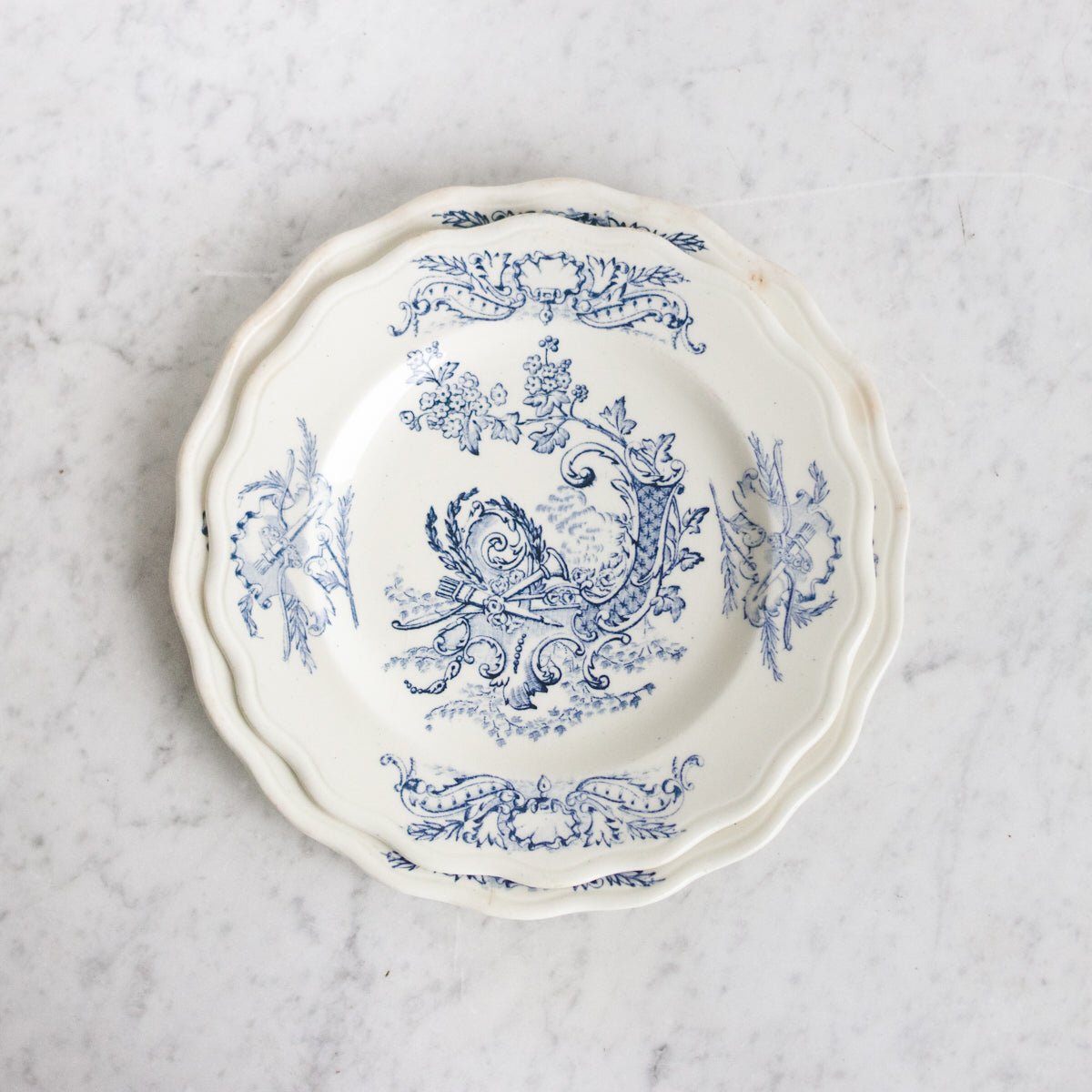 Louis XVI Transferware Salad Plate Set of 4 - elsie green - The French Kitchen