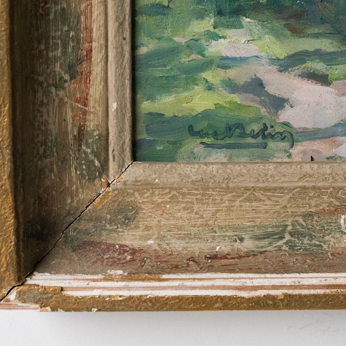 Louveciennes Vintage Oil Painting - elsie green - Art