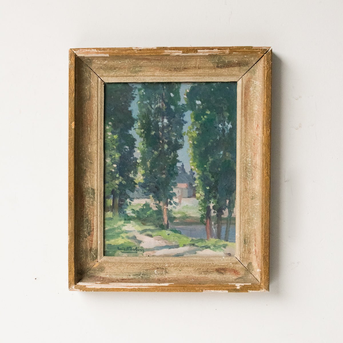 Louveciennes Vintage Oil Painting - elsie green - Art
